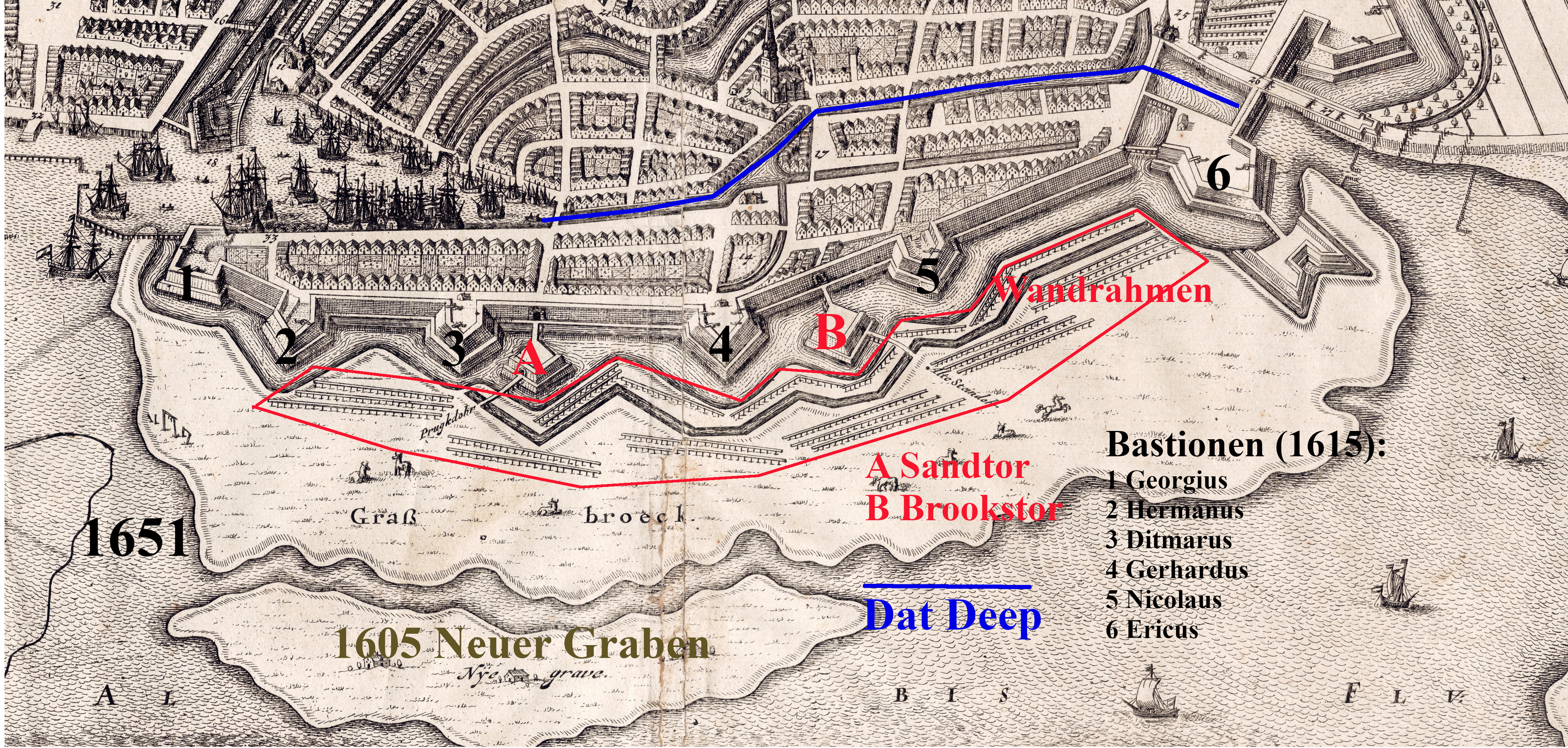 Historische Karte 1651